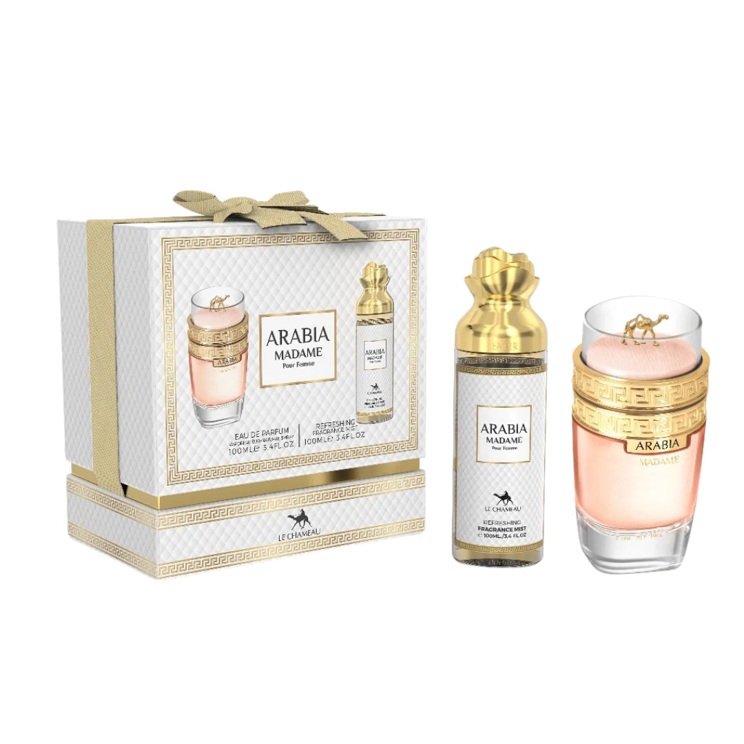 2 in 1 Arabia Madame Gift Set Le Chameau By Emper 100ML/3.4 FL OZ Parfum + Fragrance Mist 100ML/3.4 FL OZ