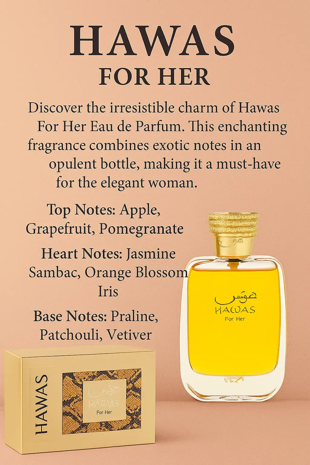 Hawas For Her By Rasasi 100 ML / 3.4 FL OZ Women