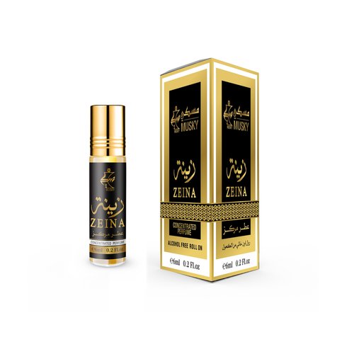 Musky Body Oil 6Ml Roll On By Damas Rose  | Zeina