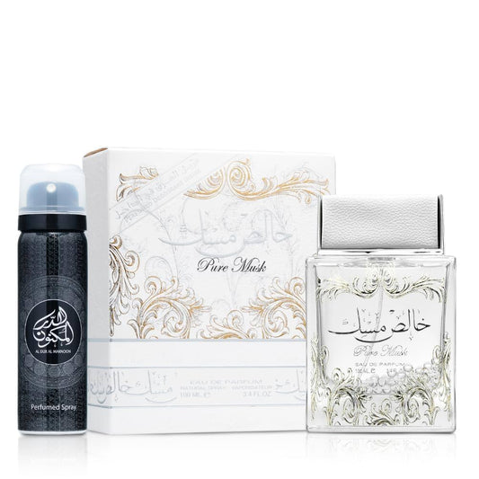 LATTAFA PURE MUSK 100ML/3.4 FL OZ + 1.4 FL OZ PERFUMED SPRAY