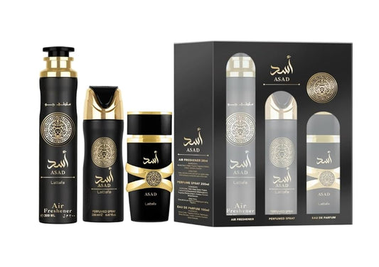 ASAD GIFT SET INCLUDING BODY SPRAY/COLOGNE/HAIR MIST
