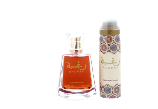 LATTAFA RAGHBA 100 ML / 3.4 FL OZ + 1.7 FL OZ PERFUMED SPRAY UNISEX
