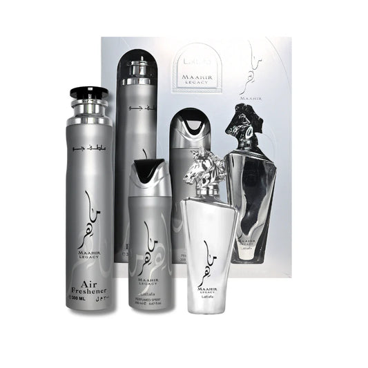 MAAHIR LEGACY GIFT SET INCLUDING BODY SPRAY/PERFUME/AIR FRESHENER