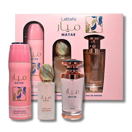 MAYAR GIFT SET INCLUDING BODY SPRAY/PERFUME/HAIR MIST