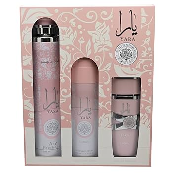 YARA GIFT SET INCLUDING BODY SPRAY/PERFUME/AIR FRESHENER